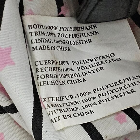 Betsey Johnson Quilted Embroidered Bows Dome Black and Pink Crossbody Bag - Picture 7 of 10